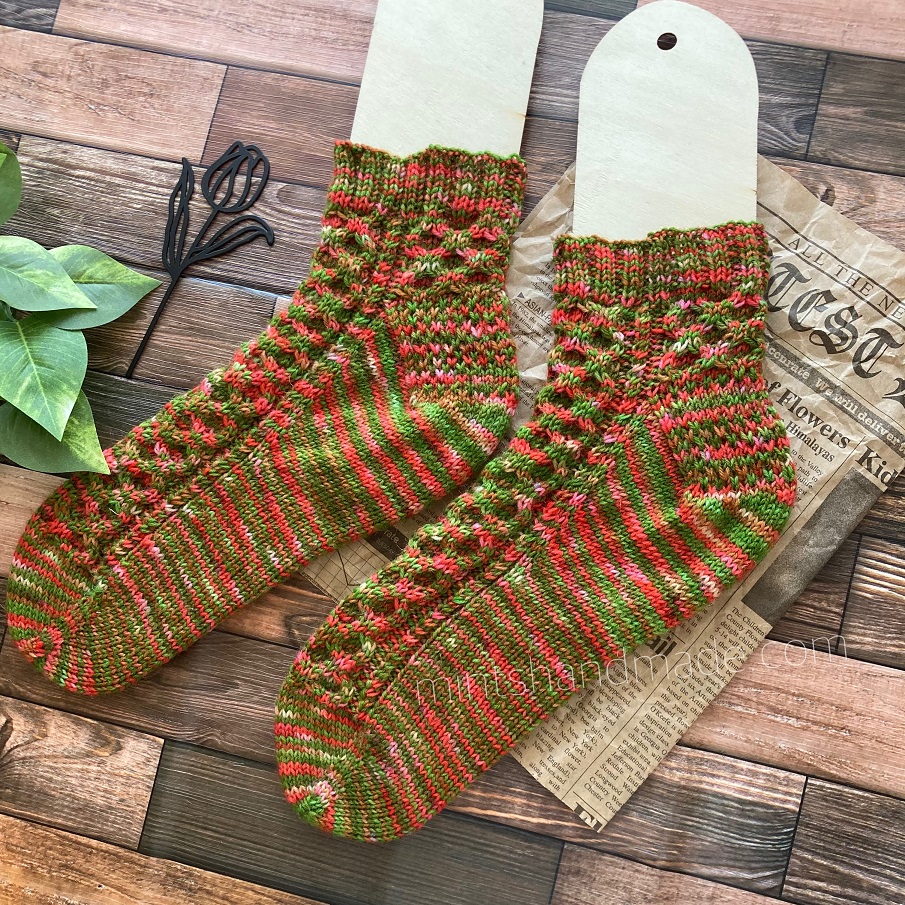 52weeks of socksからくつしたを編みました